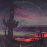Darkness In The Desert - America As Vintage Album Art Photograph by Little Bunny Sunshine