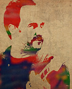 Dave Matthews Band Watercolor Portrait Mixed Media by Design Turnpike