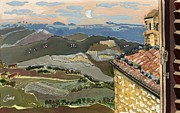 Daybreak at San Leo, Rimini  Painting by Joan Cordell