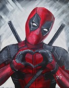 Deadpool Love Painting by Tyler Haddox