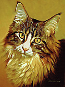 Decorative Digital Painting Maine Coon A71518 Digital Art by Mas Art Studio Decorative Digital Painting Maine Coon A71518 Digital Art by Mas Art Studio
