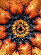 Decorative Mandelbrot Set warm tones Digital Art by Matthias Hauser