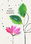 Deepest Sympathy Daisy- Art by Linda Woods Mixed Media by Linda Woods