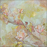 Delicate Magnolias Painting by Shadia Derbyshire