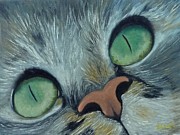Green Eyes Painting by Barrie Stark Green Eyes Painting by Barrie Stark