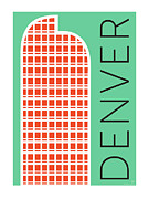 DENVER Cash Register Bldg/Aqua Digital Art by Sam Brennan