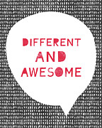 Different And Awesome Red- Art by Linda Woods Mixed Media by Linda Woods