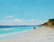 Ditch Plains Beach Montauk Hamptons NY Painting by Jan Matson