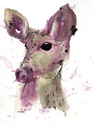 Doe Painting by Dawn Derman Doe Painting by Dawn Derman