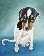 Doe-eyed Puppy Painting by Angeles M Pomata Doe-eyed Puppy Painting by Angeles M Pomata