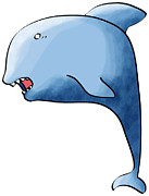 Dolphin Blue Digital Art by Piotr Dulski