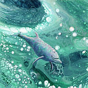 Dolphin Magic Painting by Darice Machel McGuire