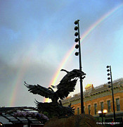 Double Rainbow Over Old Town Square Photograph by Cindy Schneider