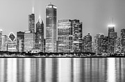 Downtown Chicago Skyline Black and White Photo Photograph by Paul Velgos Downtown Chicago Skyline Black and White Photo Photograph by Paul Velgos