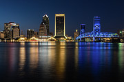 Downtown Jax at Blue Hour, Jacksonville, Florida Photograph by Dawna Moore Photography