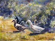 Duck's Day Out Painting by Ryn Shell Duck's Day Out Painting by Ryn Shell