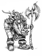 Dwarf Drawing by Aaron Spong