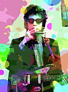 Dylan In Studio Painting by David Lloyd Glover