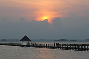 Early Sunset Over The Gazebo Photograph by Robert Banach