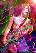 Eddie Van Halen Jump Painting by David Lloyd Glover