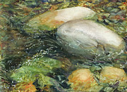 Elbow River Rocks 2 Painting by Madeleine Arnett
