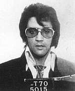 Elvis Presley Mug Shot Vertical Painting by Tony Rubino
