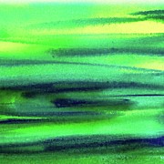 Emerald Flow Abstract Painting Painting by Irina Sztukowski