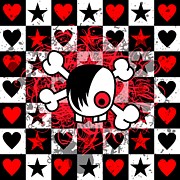 Emo Boy Skull Digital Art by Roseanne Jones