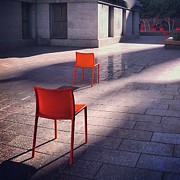Empty Chairs At Mint Plaza Photograph by Julie Gebhardt