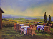 End of a Tuscan Day Painting by Charlotte Blanchard
