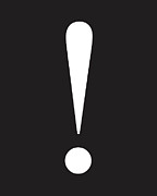 Exclamation symbol minimalist poster Mixed Media by Studio Grafiikka
