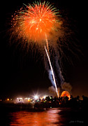 Fireworks As Seen From The Ventura California Pier Photograph by John A Rodriguez Fireworks As Seen From The Ventura California Pier Photograph by John A Rodriguez