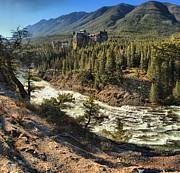 Fairmont Banff Springs Over The Bow River Photograph by Adam Jewell