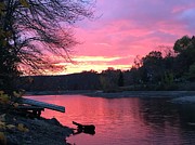 Fall Sunset on the Lake Photograph by Jason Nicholas