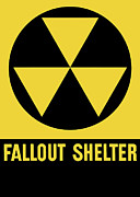Fallout Shelter Sign Mixed Media by War Is Hell Store