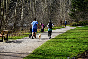 Family Run at Lake Padden Photograph by Tom Cochran