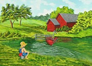 Favorite Fishing Hole Painting by Charlotte Blanchard