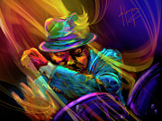 Feel The Fire Painting by DC Langer