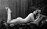 Female Nude Vintage Erotic photo Photograph by French School