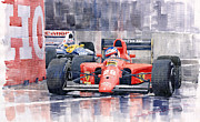 1991 Ferrari F1 Jean Alesi Phoenix US GP Arizona 1991 Painting by Yuriy Shevchuk