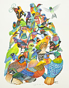 Festive Flock Painting by Lucy Arnold Festive Flock Painting by Lucy Arnold
