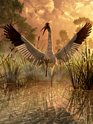 Fighting Crane Digital Art by Daniel Eskridge Fighting Crane Digital Art by Daniel Eskridge