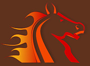 Fire Horse Digital Art by Scott Davis