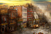 Fireman - Washington DC - Fire at Bedell's Bedding 1915 Photograph by Mike Savad Fireman - Washington DC - Fire at Bedell's Bedding 1915 Photograph by Mike Savad