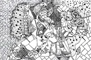 Fireworks Drawing by Daniel Rustad