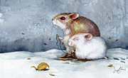 First Snow Painting by Janet Chui