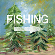 Fishing- Art by Linda Woods Painting by Linda Woods Fishing- Art by Linda Woods Painting by Linda Woods