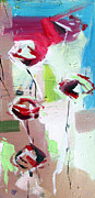 Five Roses Painting by John Gholson Five Roses Painting by John Gholson