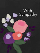 Floral Sympathy Card- Art by Linda Woods Mixed Media by Linda Woods