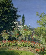 Flowering Garden at Sainte-Adresse by Claude Monet Painting by Claude Monet